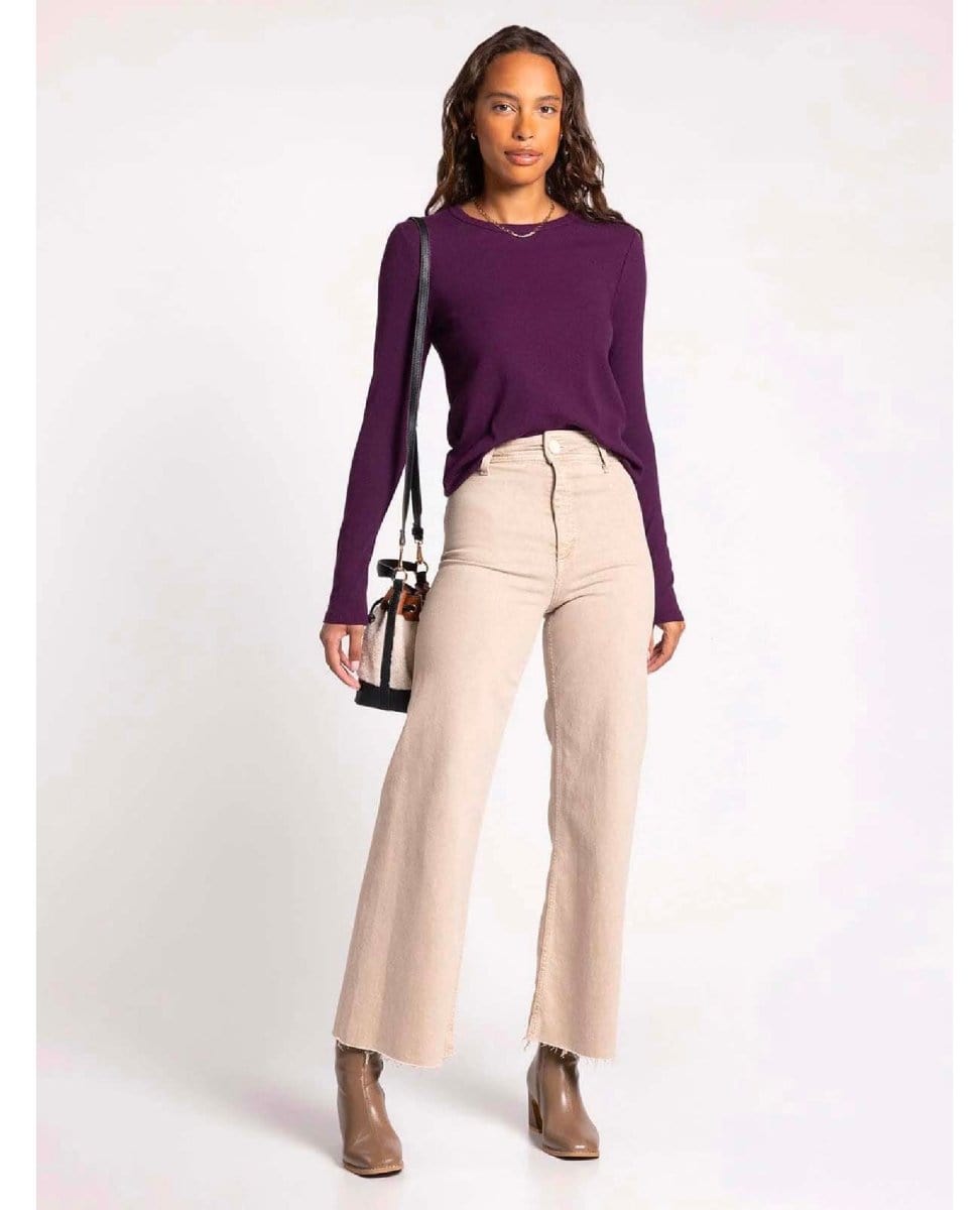 Jess Long Sleeve Cabernet - PINK ARROWS