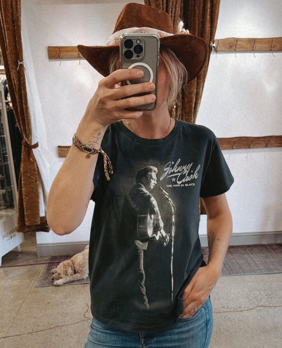 Johnny Cash Stand My Ground Tour Tee - PINK ARROWS