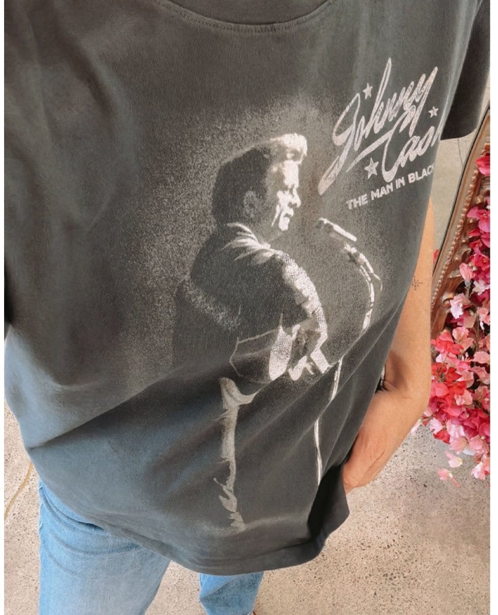Johnny Cash Stand My Ground Tour Tee - PINK ARROWS