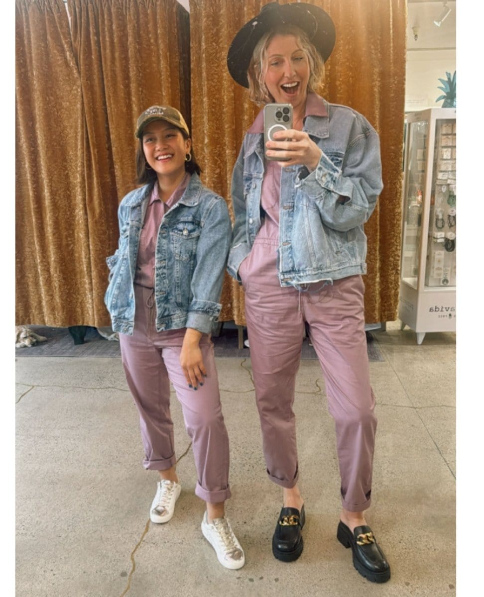 Jordan Zip Jumpsuit Lilac Dust - PINK ARROWS