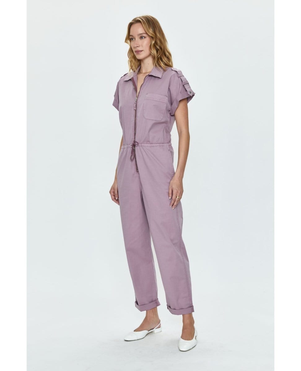 Jordan Zip Jumpsuit Lilac Dust - PINK ARROWS