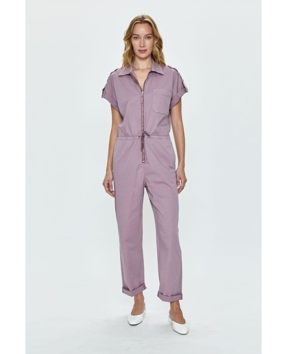 Jordan Zip Jumpsuit Lilac Dust - PINK ARROWS