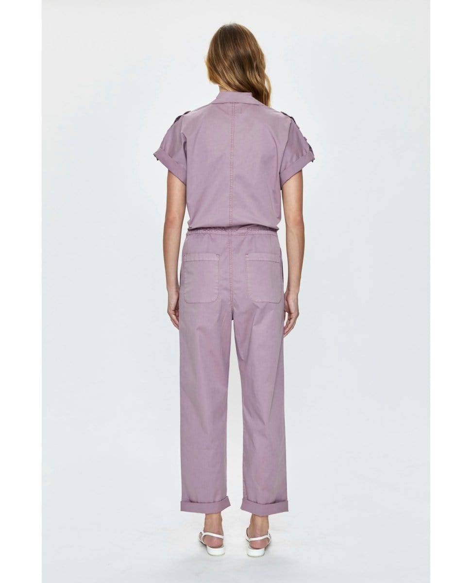 Jordan Zip Jumpsuit Lilac Dust - PINK ARROWS