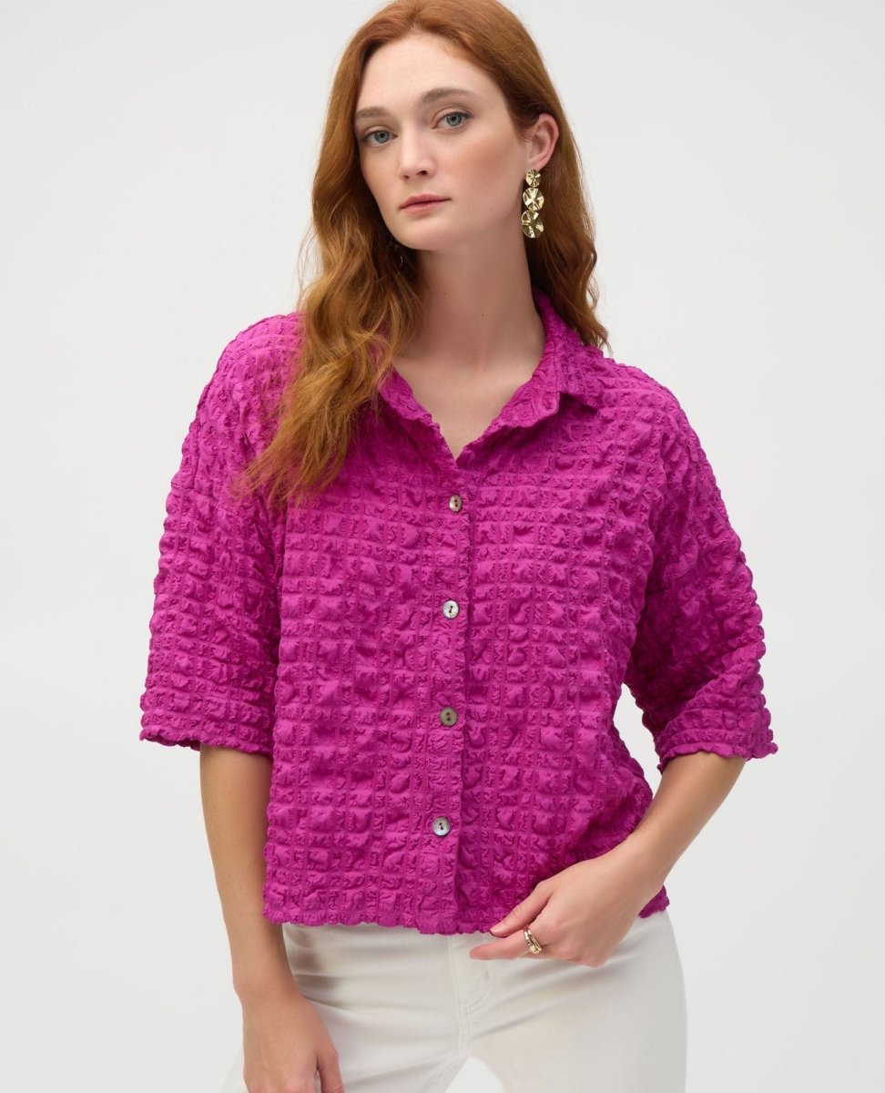 Joseph Ribkoff Bubble Blouse Purple Orchid - PINK ARROWS