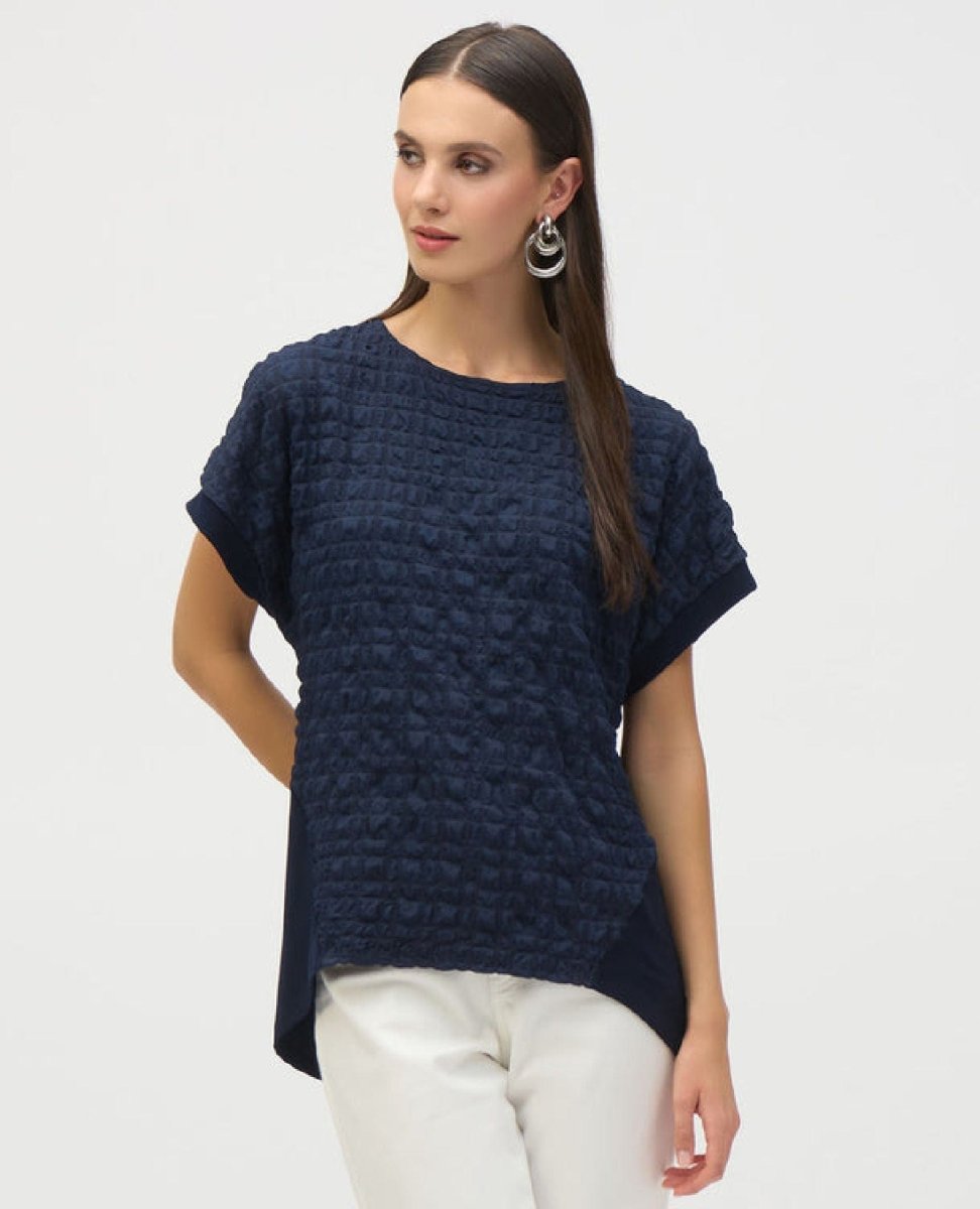 Joseph Ribkoff Crew Neck Pullover Navy - PINK ARROWS