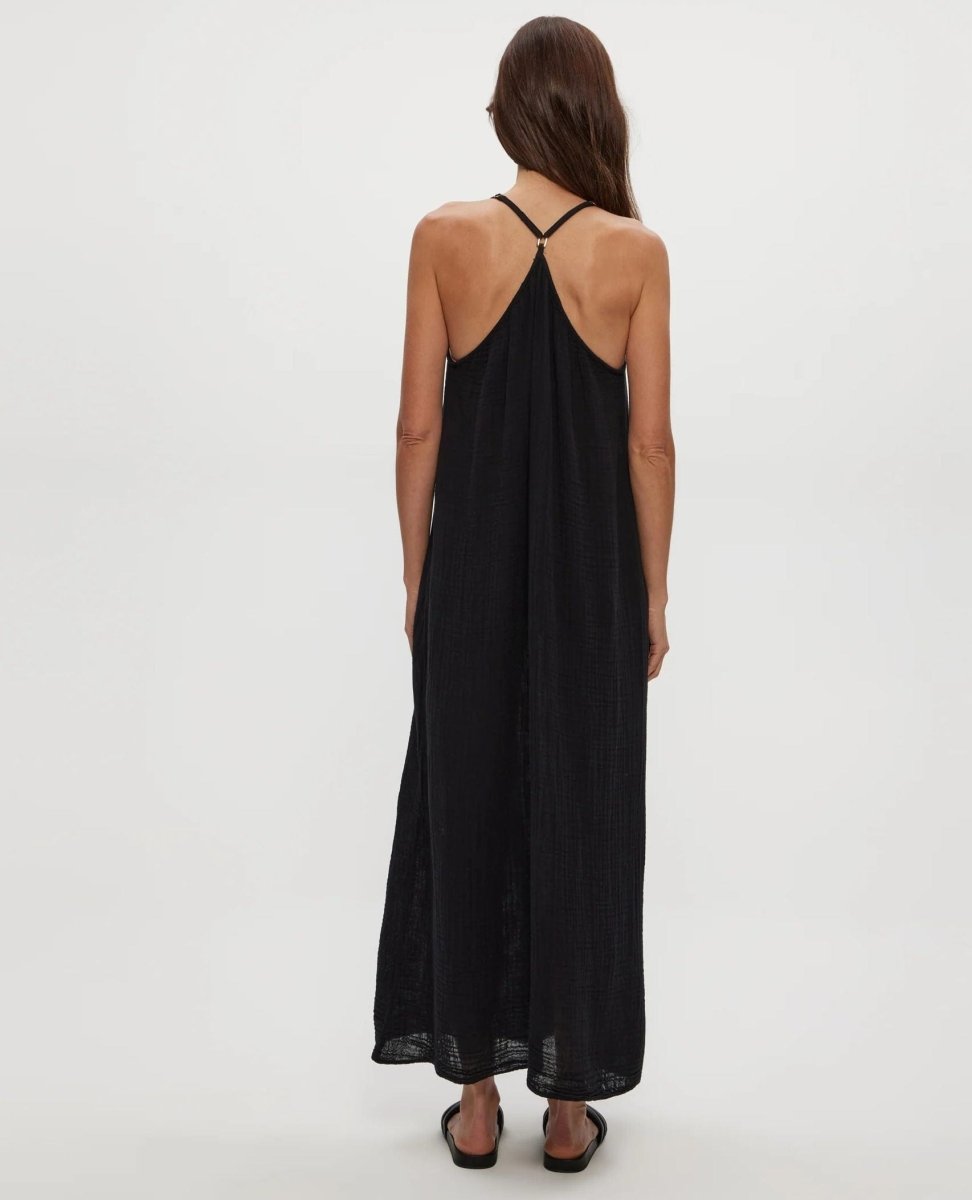 Jude Gauze Dress Black - PINK ARROWS