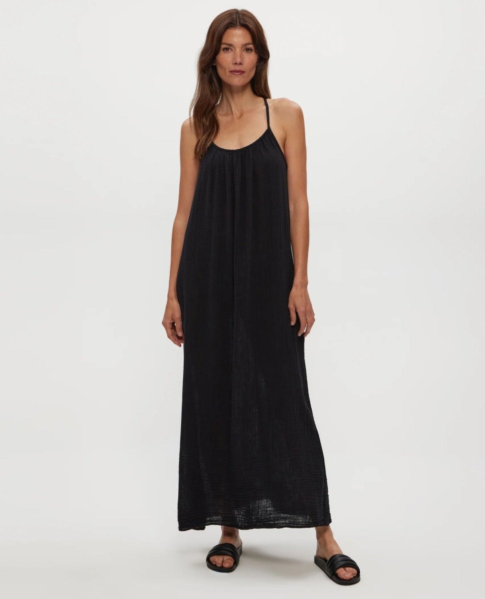 Jude Gauze Dress Black - PINK ARROWS