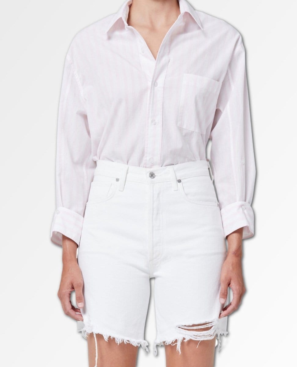 Kayla Shirt Azalea Stripe - PINK ARROWS