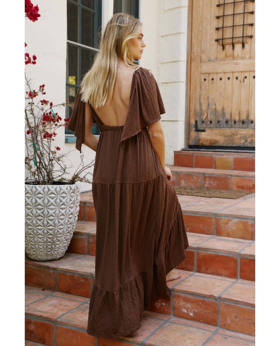 La La Maxi Dress Fondue Fudge - PINK ARROWS