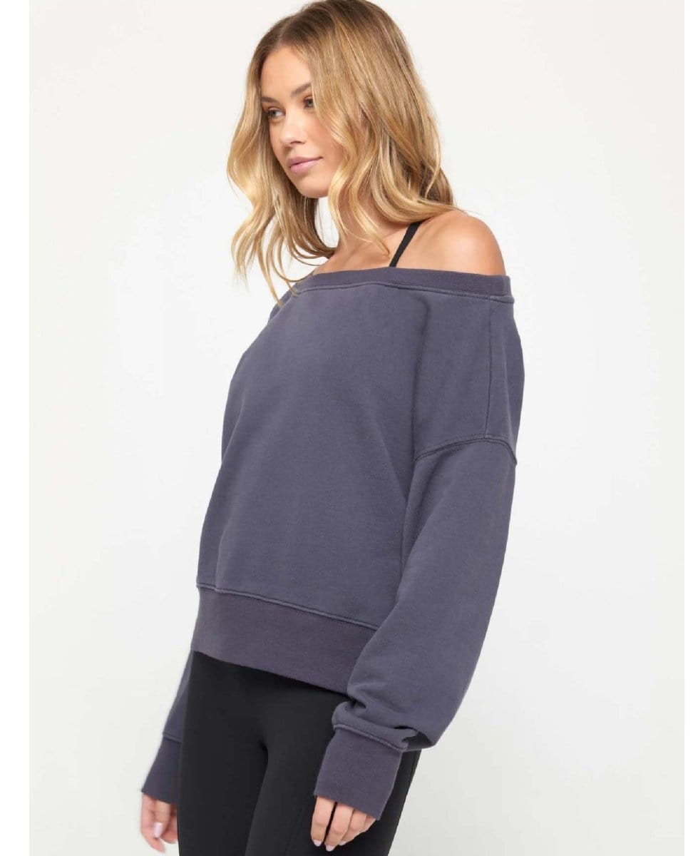 La Vida Off Shoulder Shadow Grey - PINK ARROWS