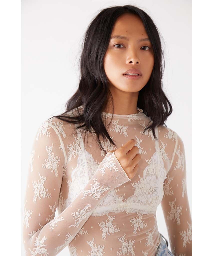 Lady Lux Layering Top Ivory - PINK ARROWS