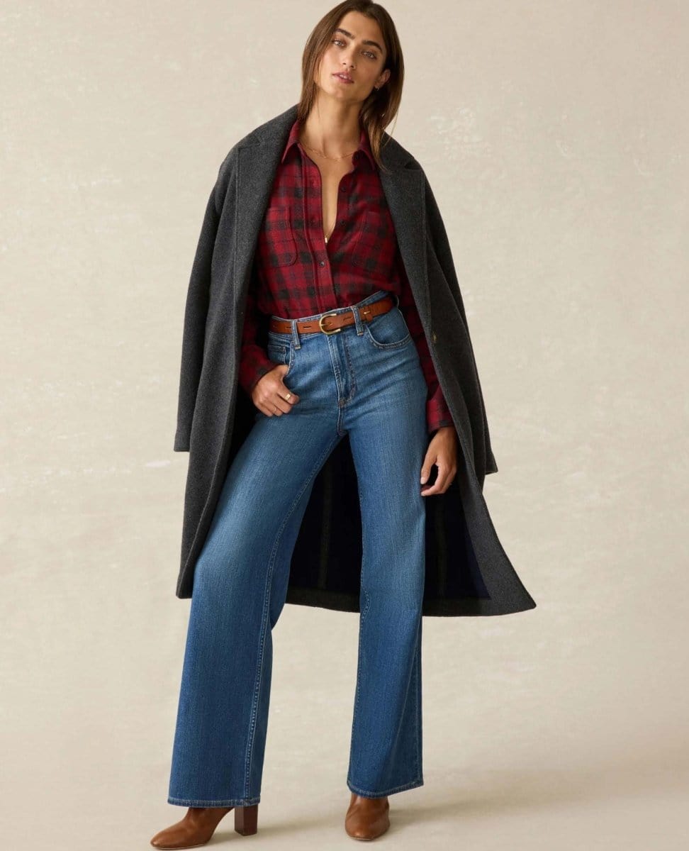 Legend Sweater Shirt Cherry Creek Plaid - PINK ARROWS