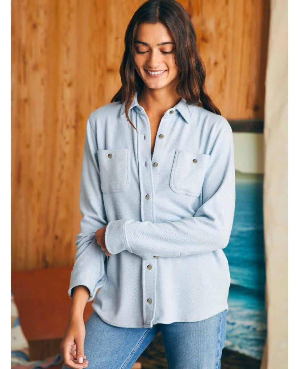 Legend Twill Shirt Ice Blue - PINK ARROWS