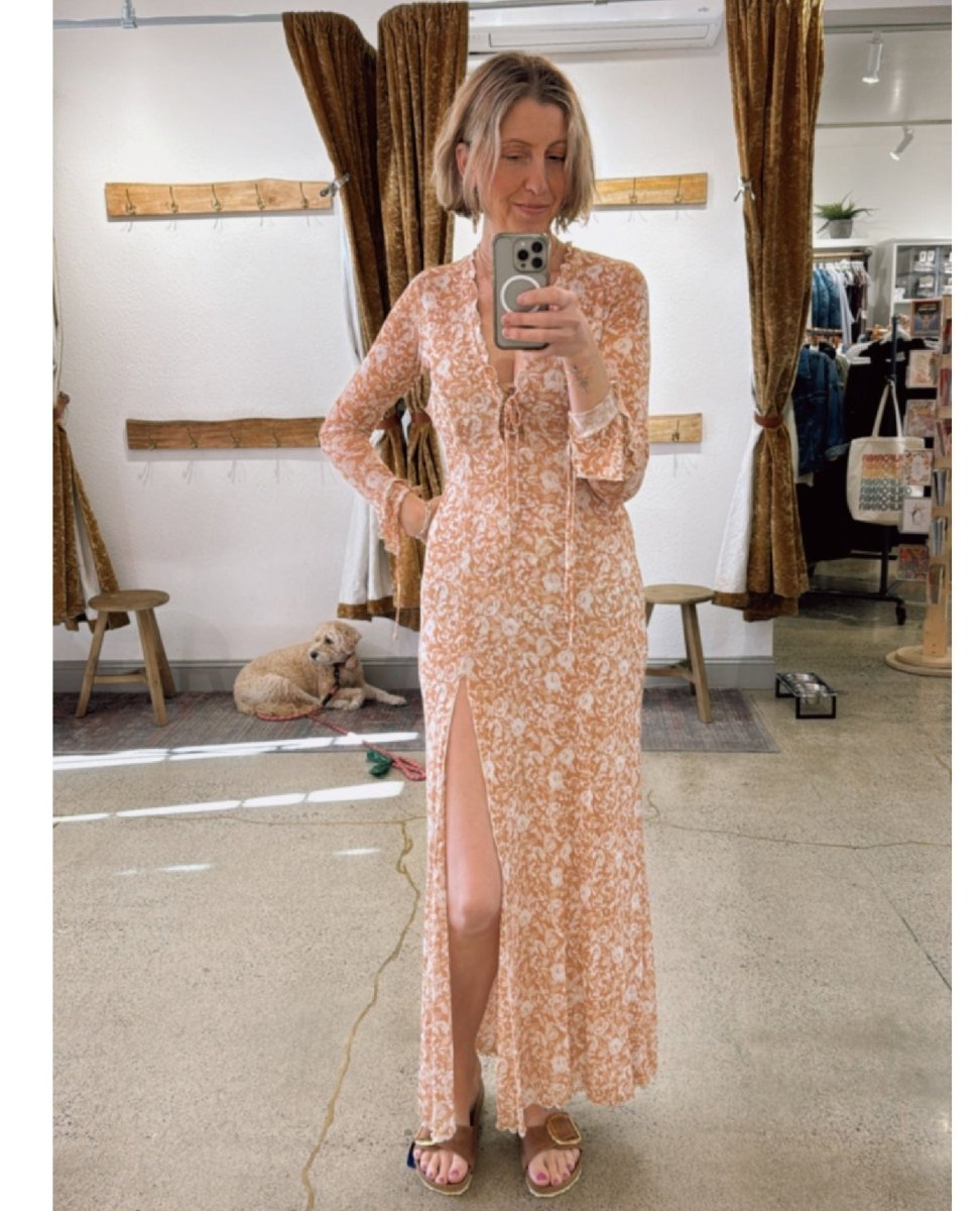 Lennon Mesh Dress Maxi Sicily - PINK ARROWS