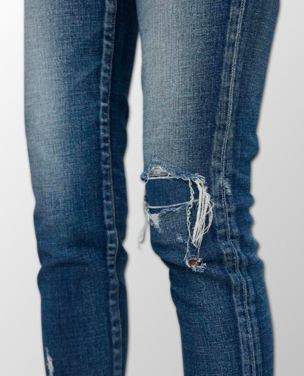 Lenwood Skinny Medium Blue Vintage - PINK ARROWS