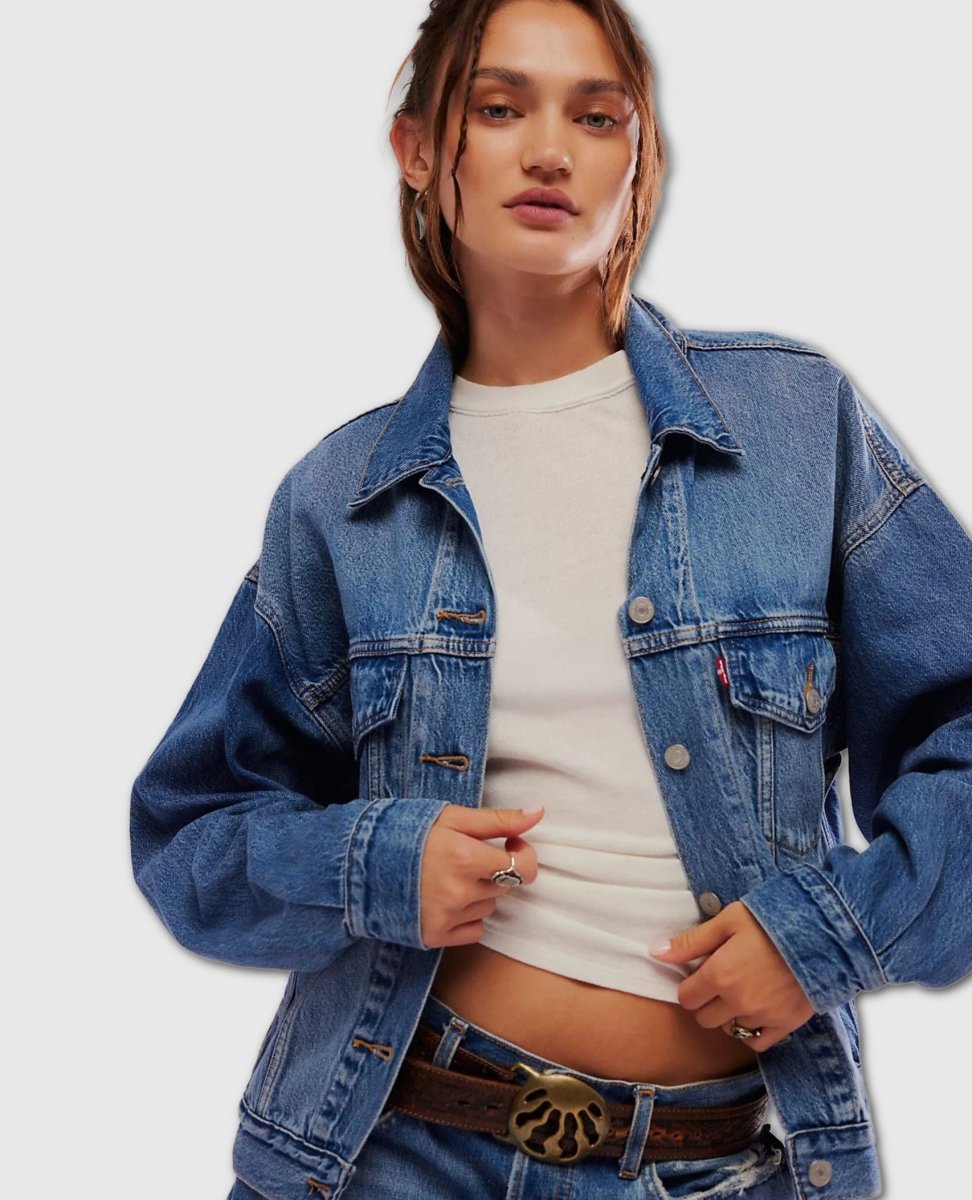 Levi's 90's Trucker Jacket Soft As Butter Dark - PINK ARROWS