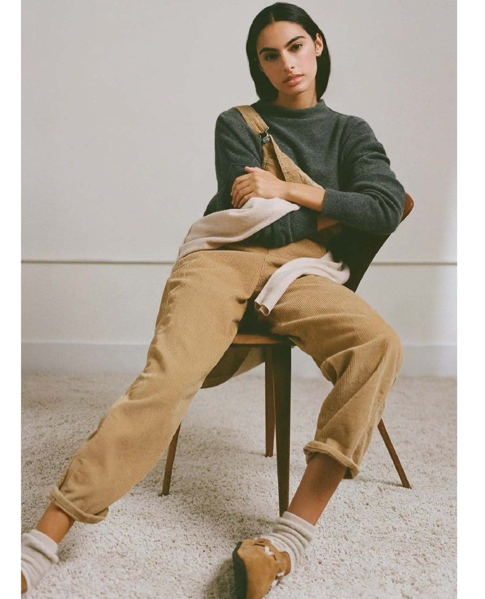 Levi's Baggy Corduroy Overalls Tan - PINK ARROWS