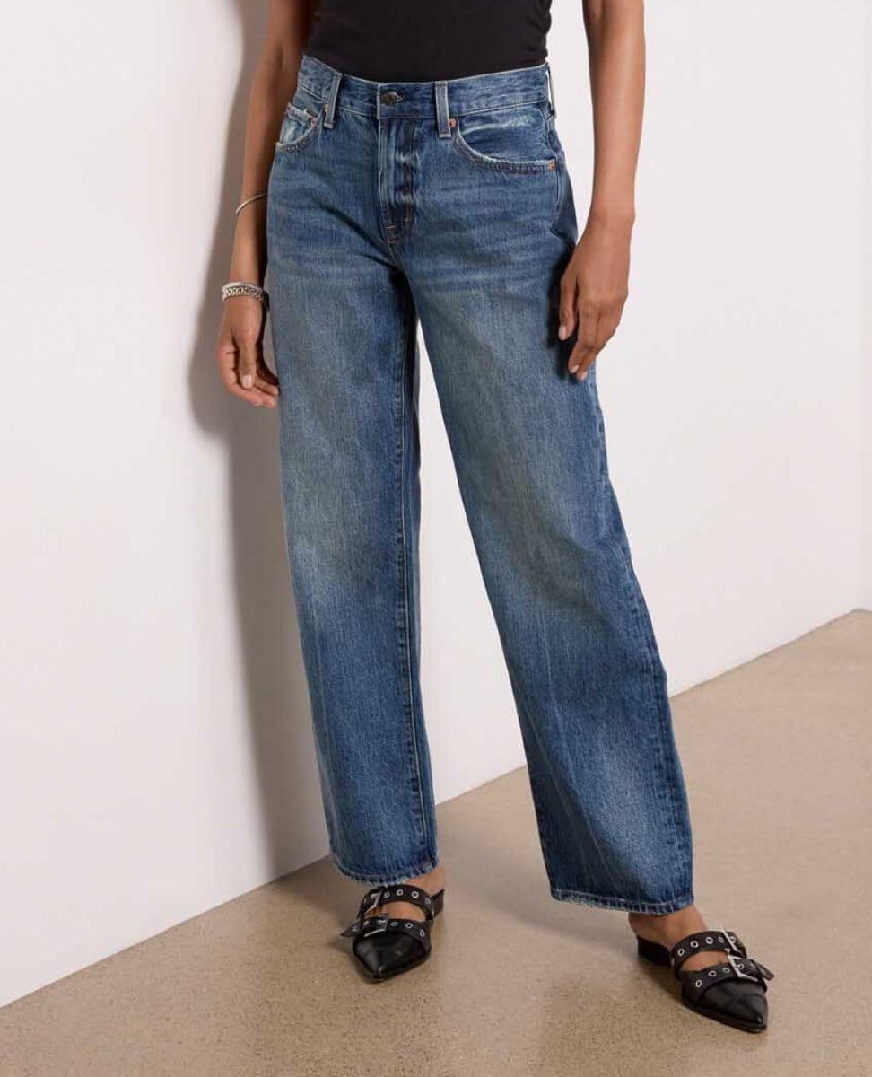 Lexi Mid Rise Bowed Straight Artisan - PINK ARROWS