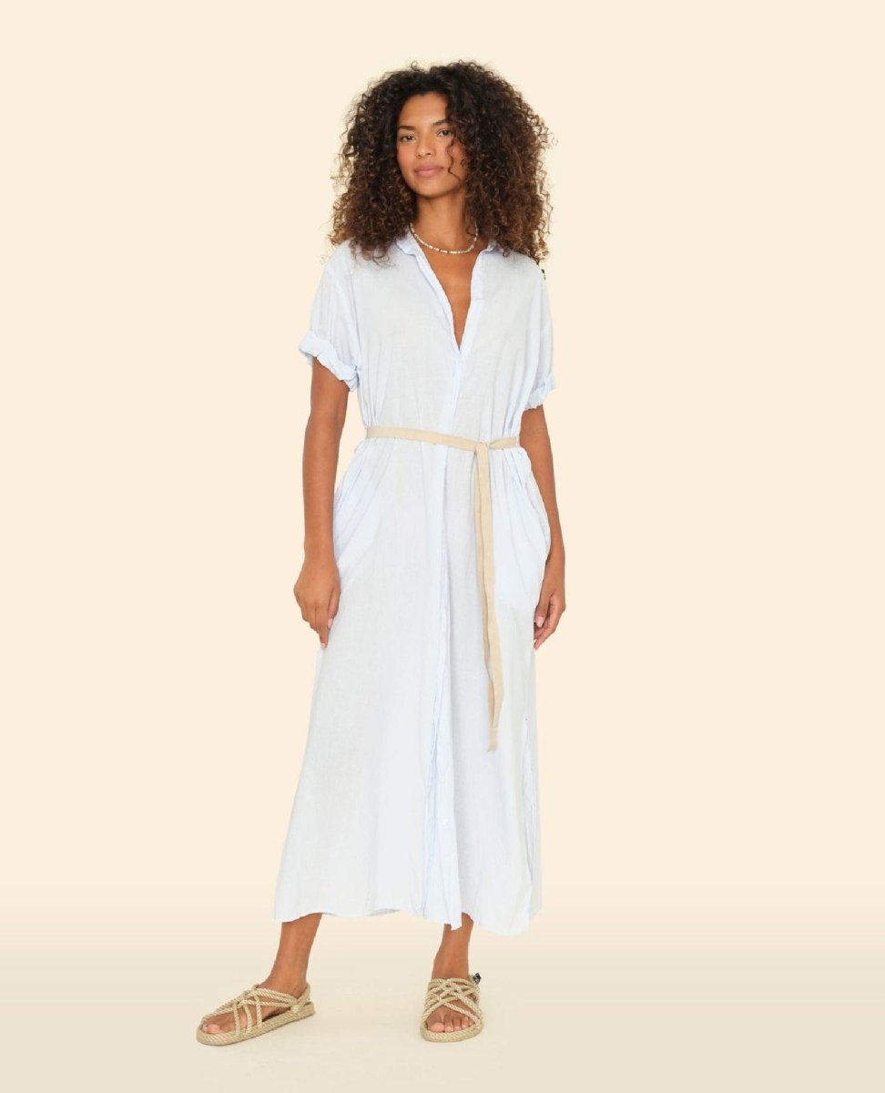 Linnet Shirt Dress Skylight - PINK ARROWS