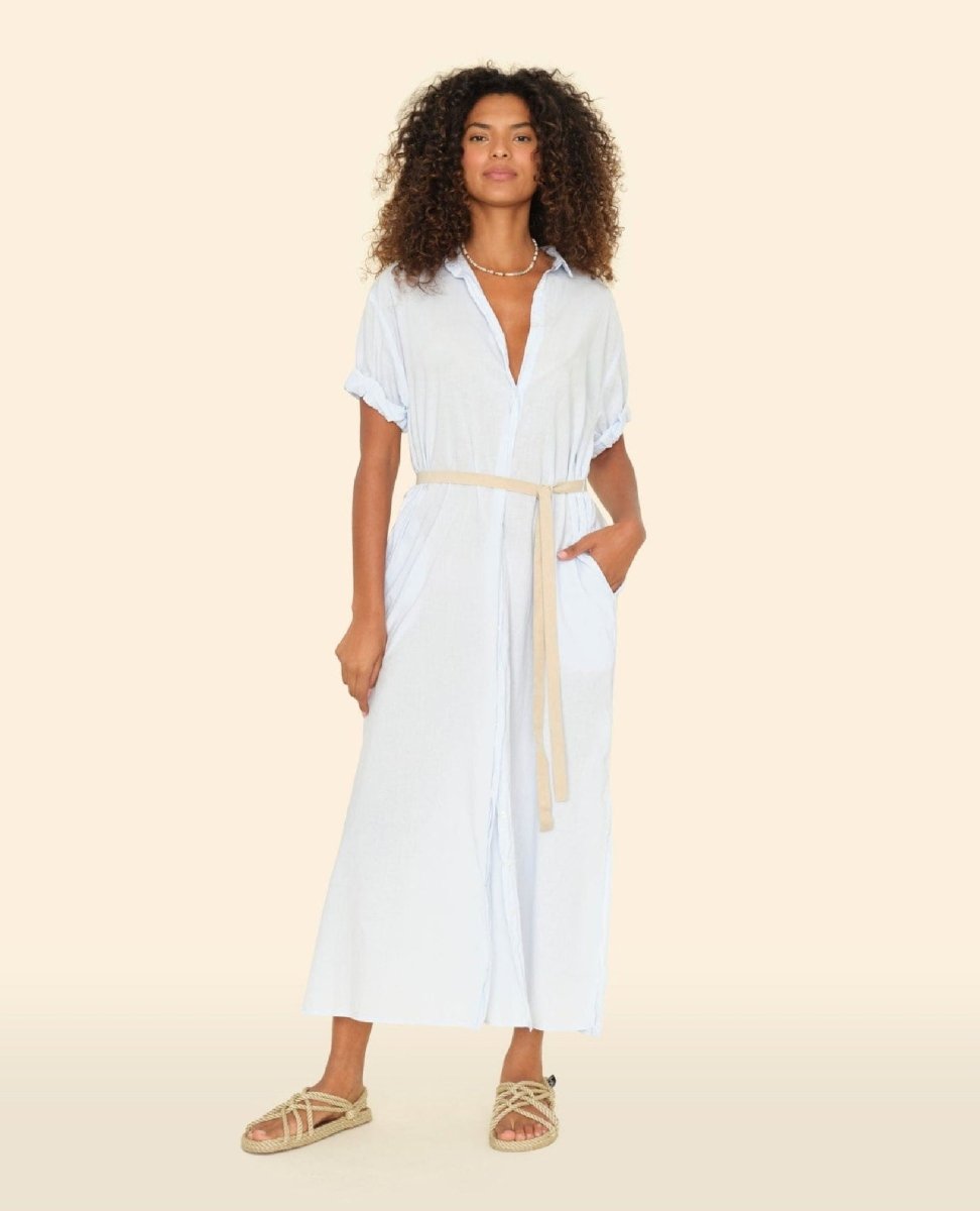 Linnet Shirt Dress Skylight - PINK ARROWS