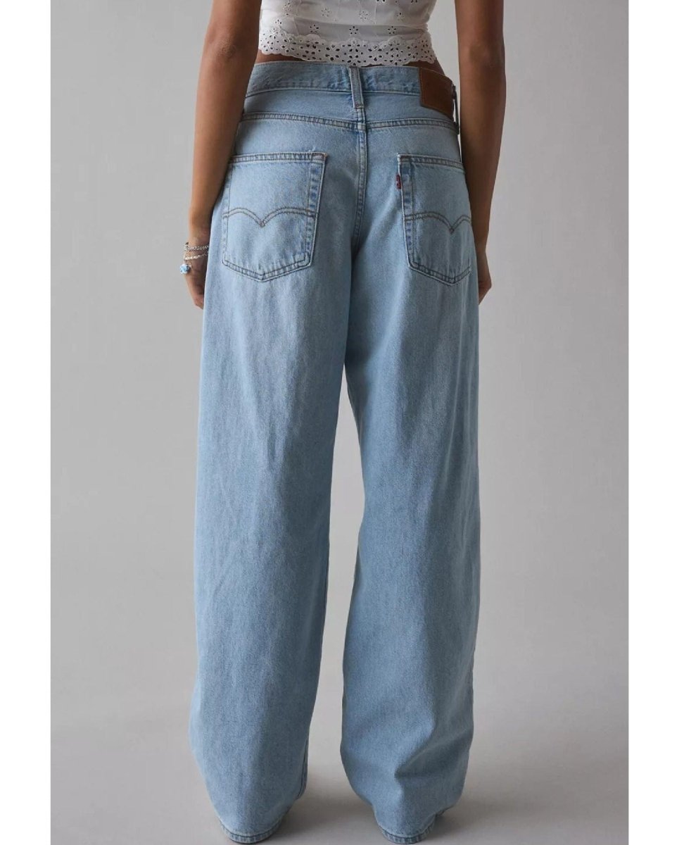 Low Loose Jeans Fan Flare - PINK ARROWS