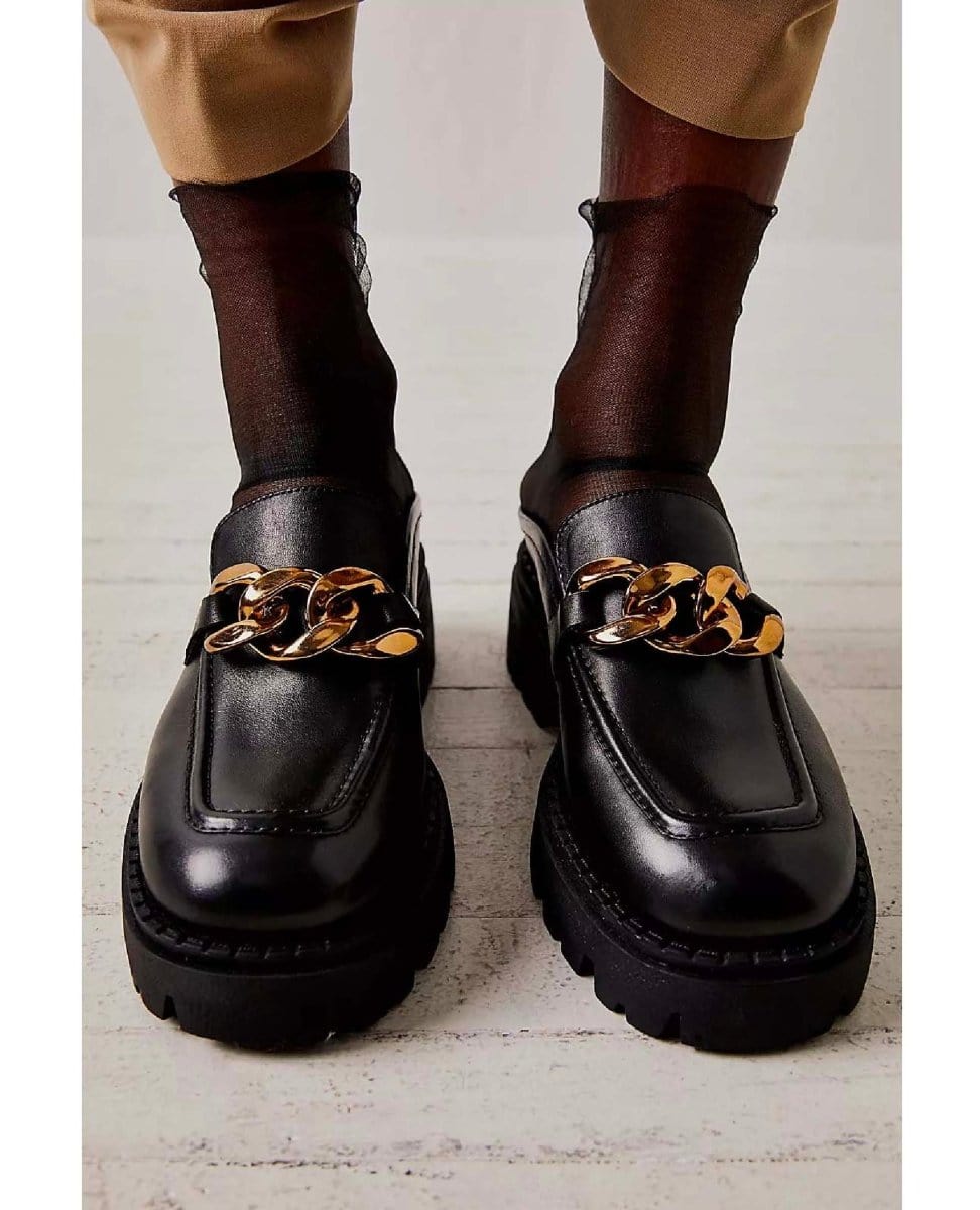 Lyra Link Loafer Black - PINK ARROWS