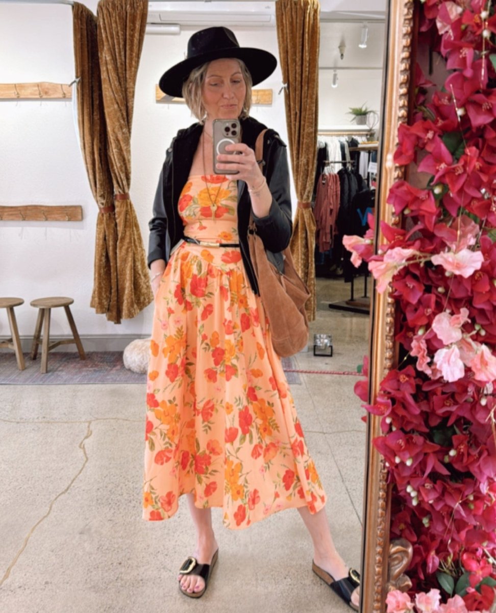 Mackenzie Midi Dress Ginger - PINK ARROWS