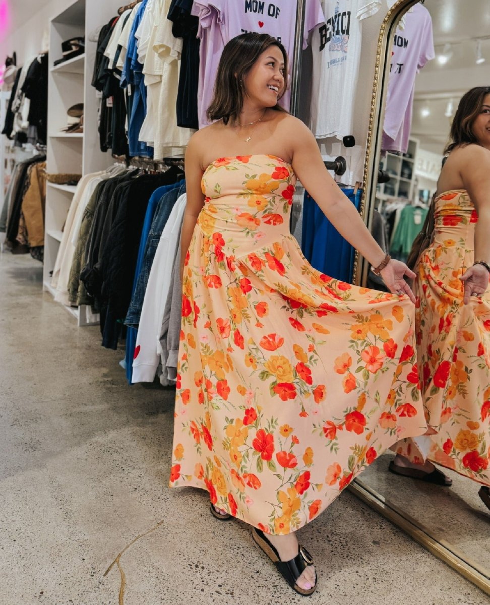 Mackenzie Midi Dress Ginger - PINK ARROWS