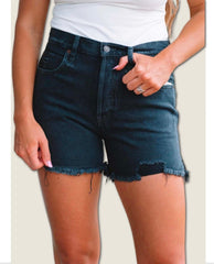 Makai Cut Off Vintage Short Washed Black - PINK ARROWS