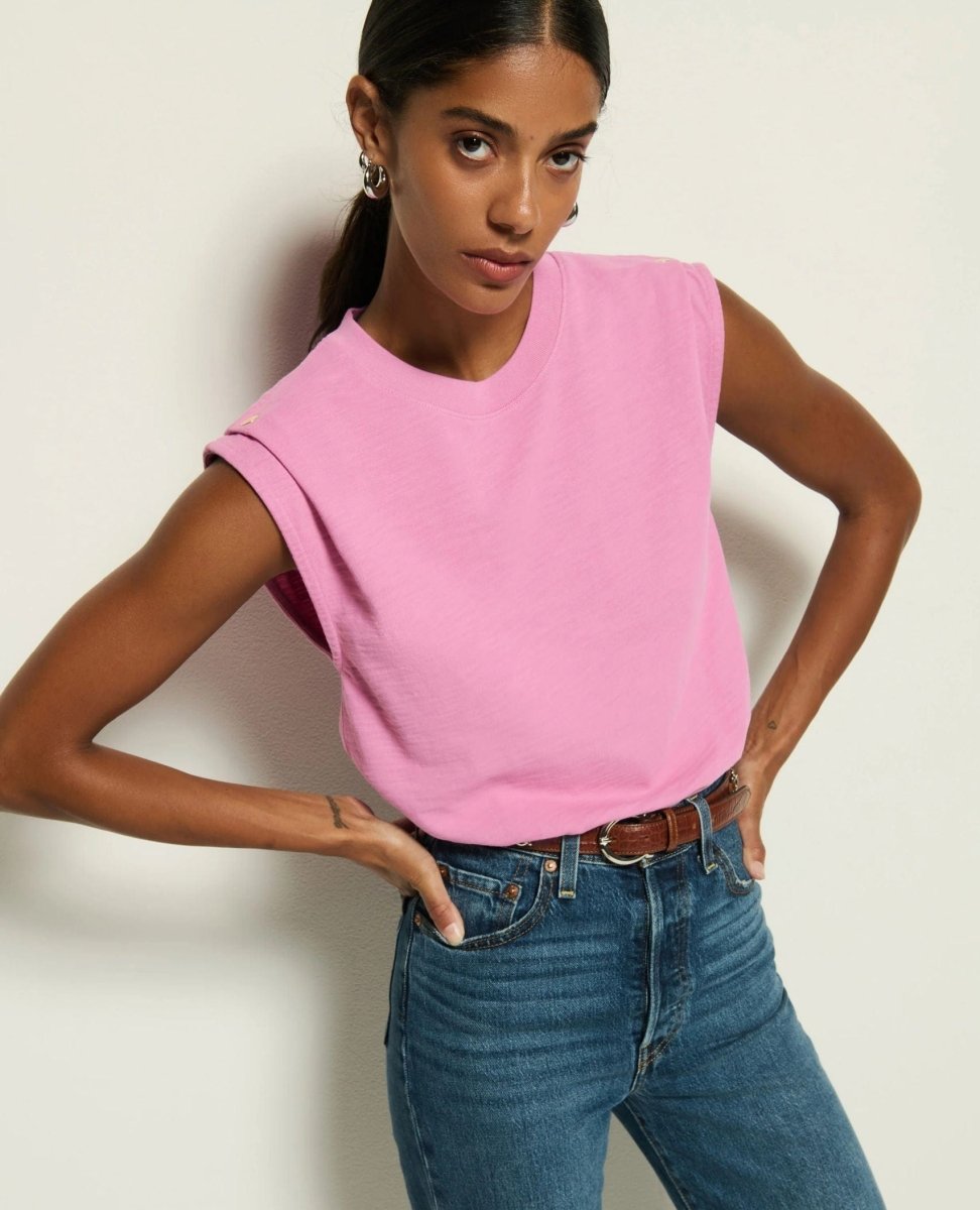 Marina Muscle Tee Dahlia - PINK ARROWS