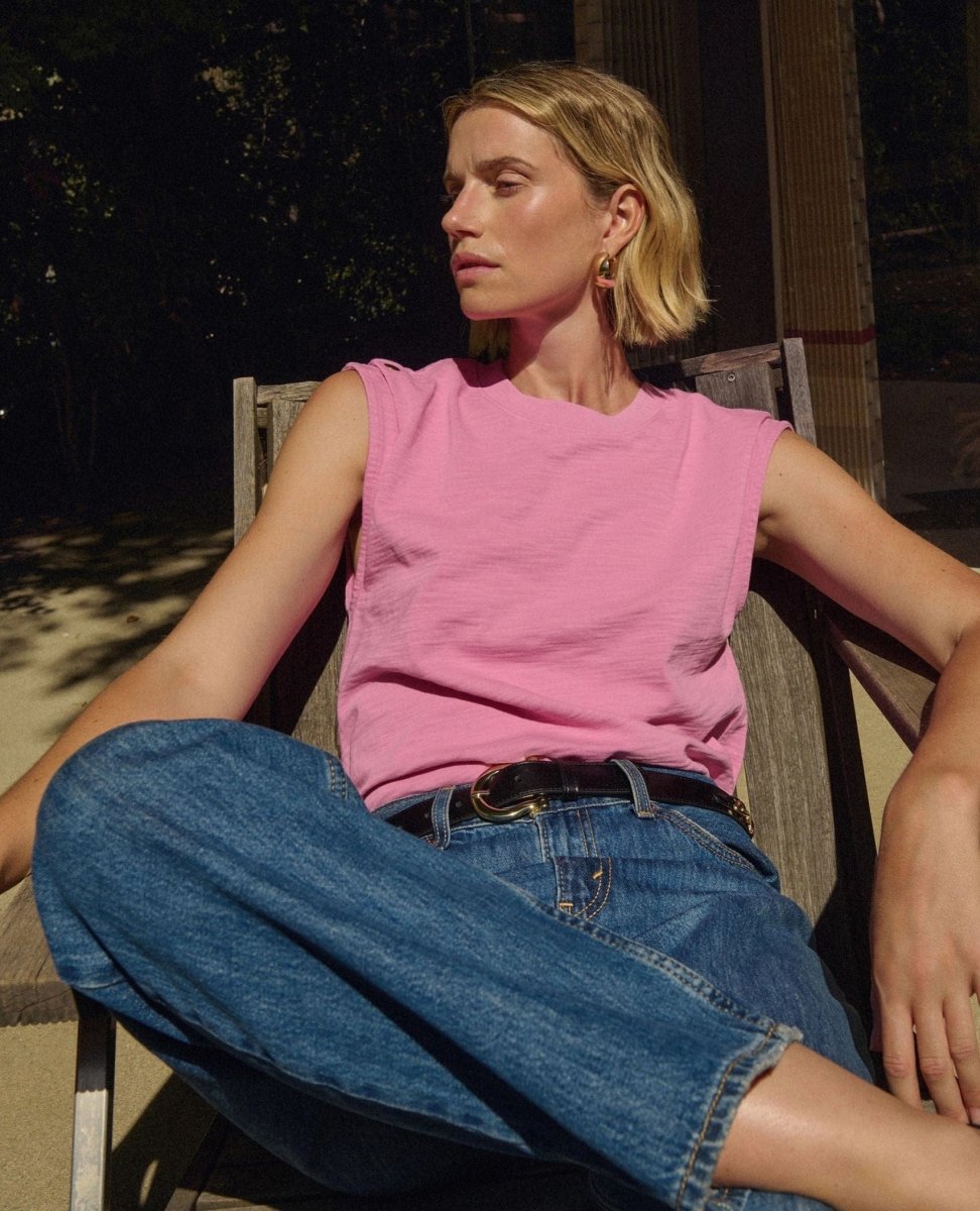 Marina Muscle Tee Dahlia - PINK ARROWS