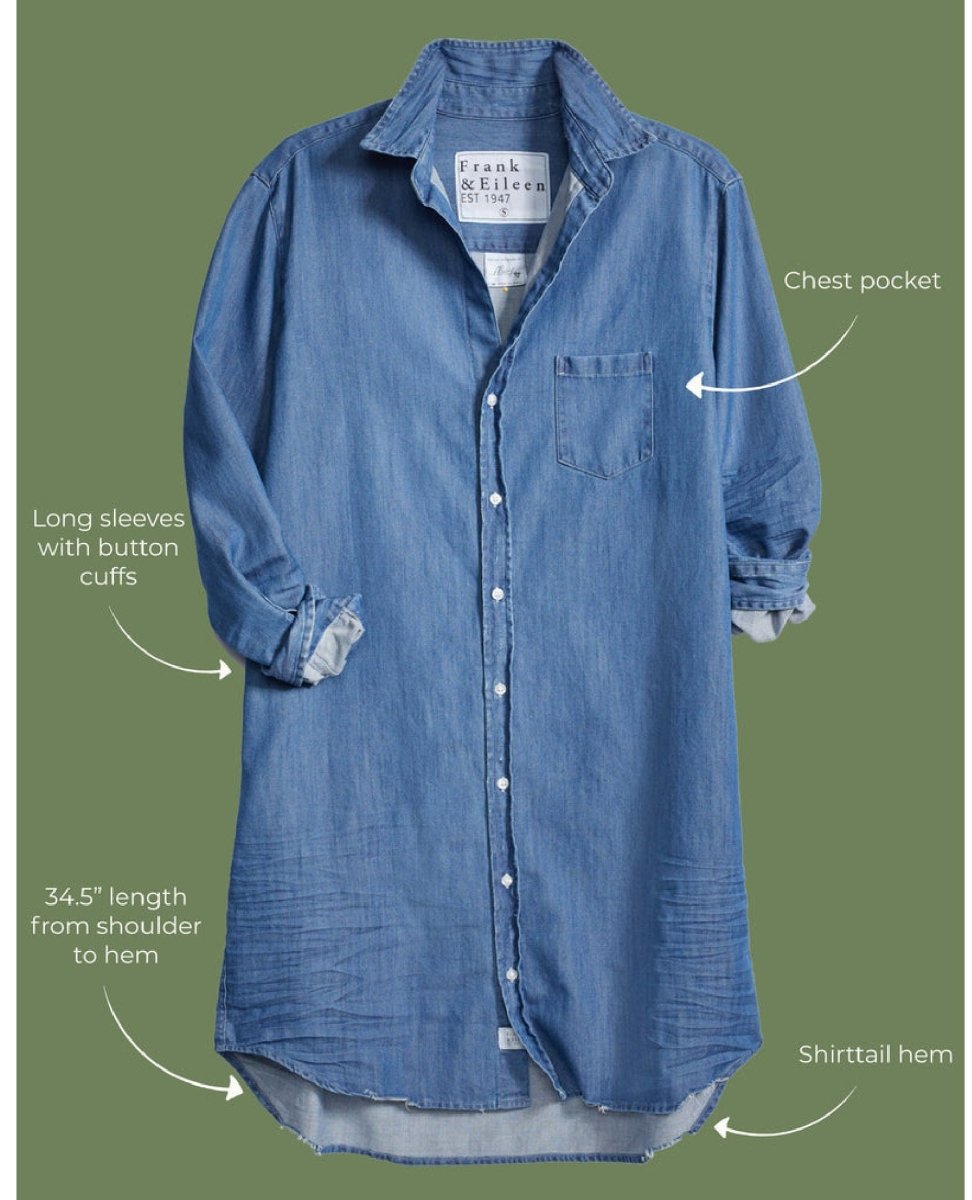 Mary Shirt Dress Vintage Denim - PINK ARROWS