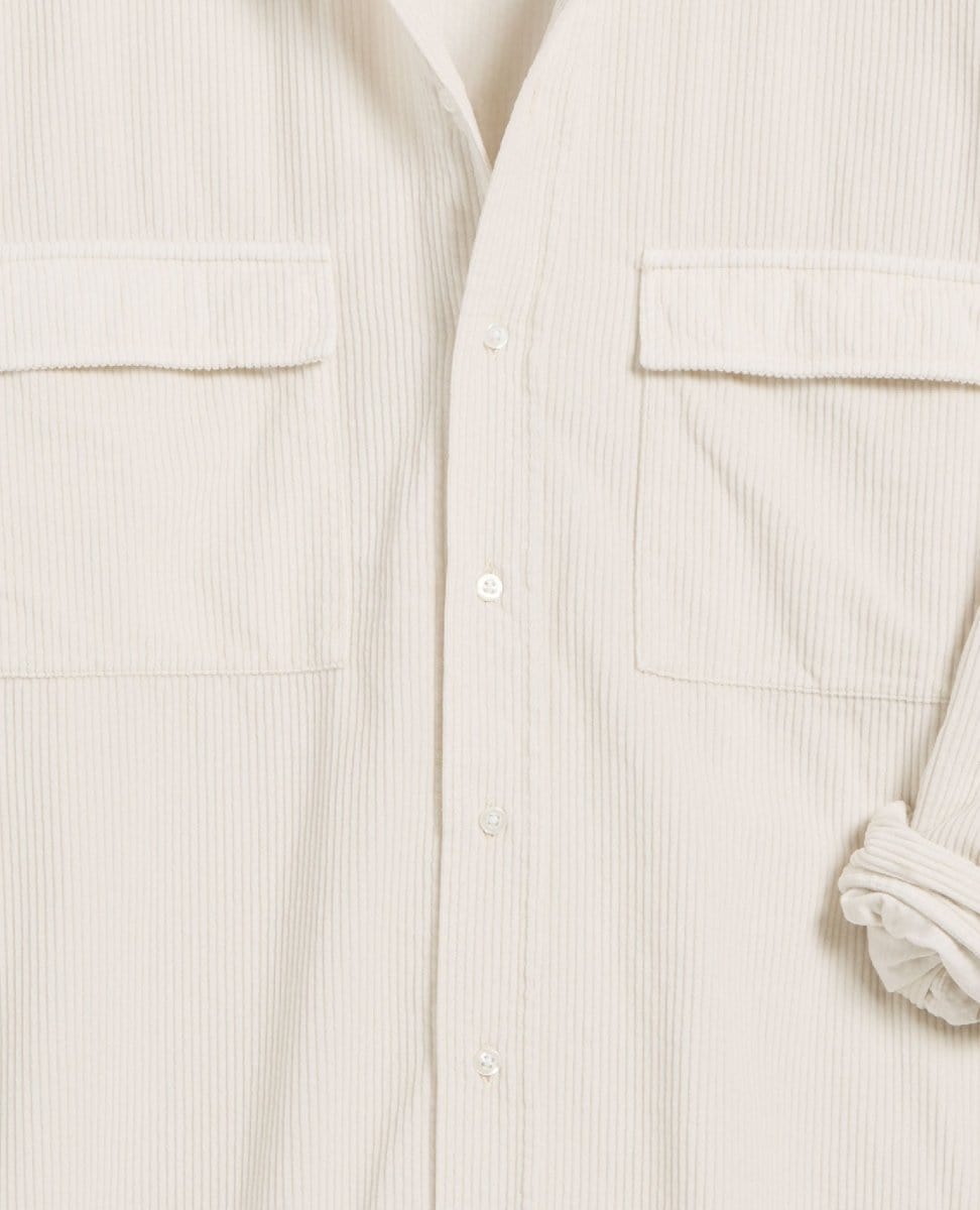 McLoghlin Utility Shirt Vintage White Corduroy - PINK ARROWS
