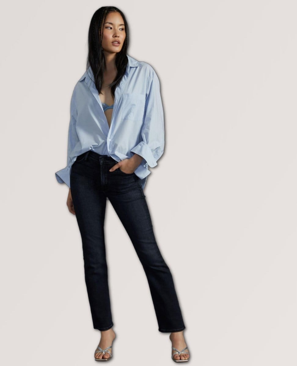 Mid Rise Dazzler Straight Deep End - PINK ARROWS