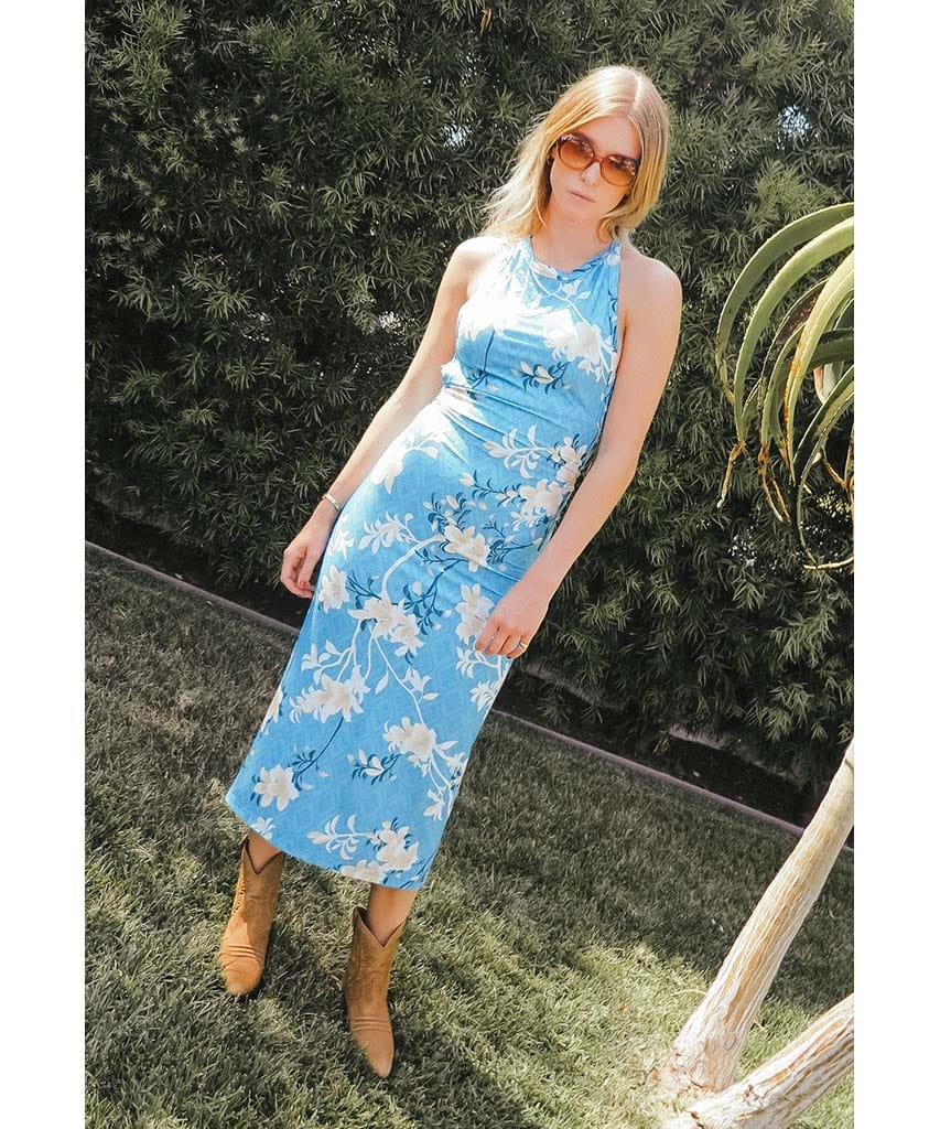 Midnight Rambler Aqua Lillies - PINK ARROWS