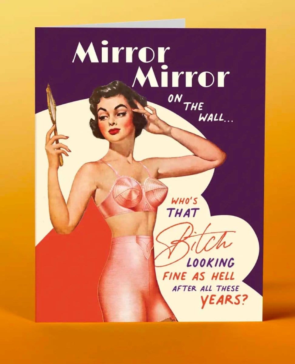 Mirror Mirror Birthday Card - PINK ARROWS