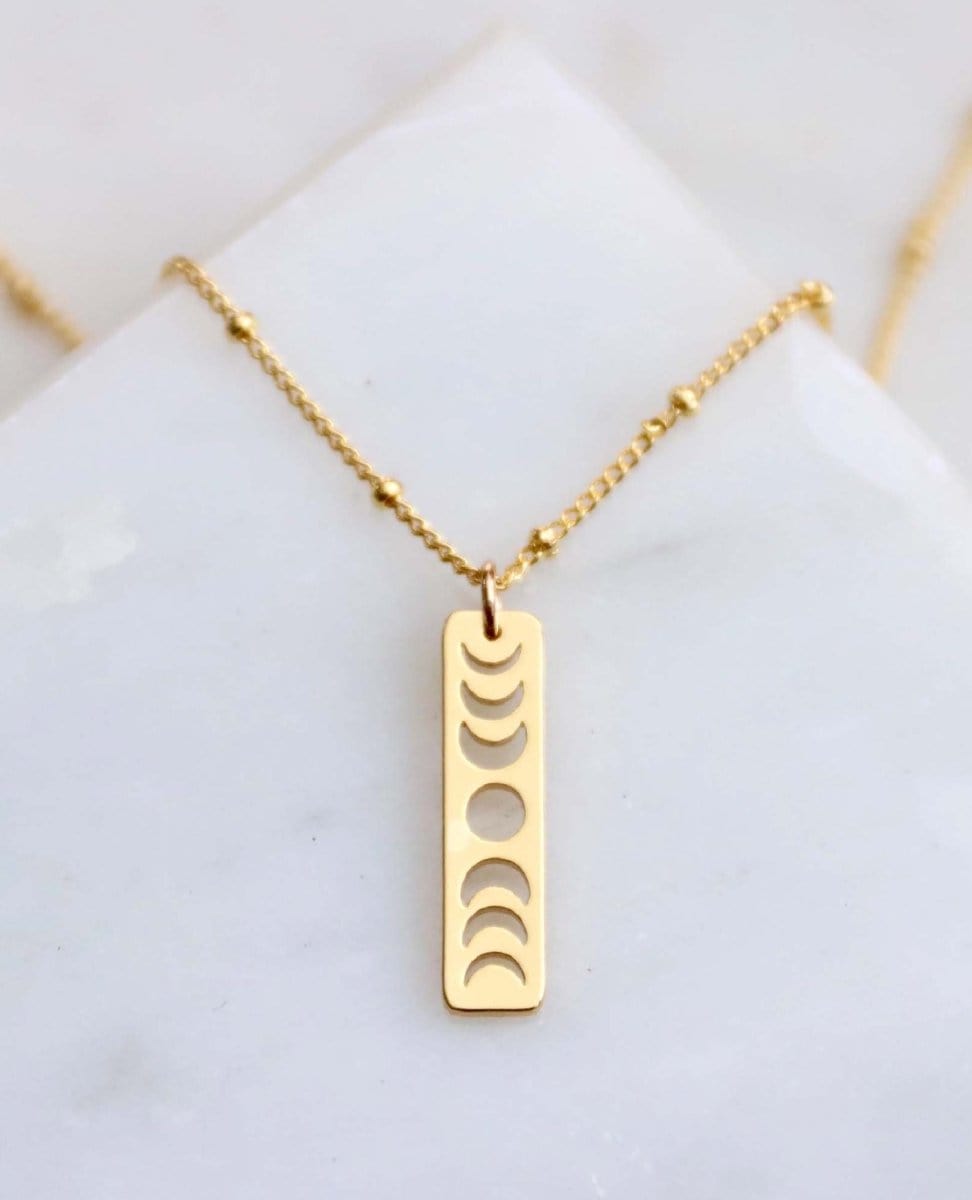 Moon Phase Necklace - PINK ARROWS