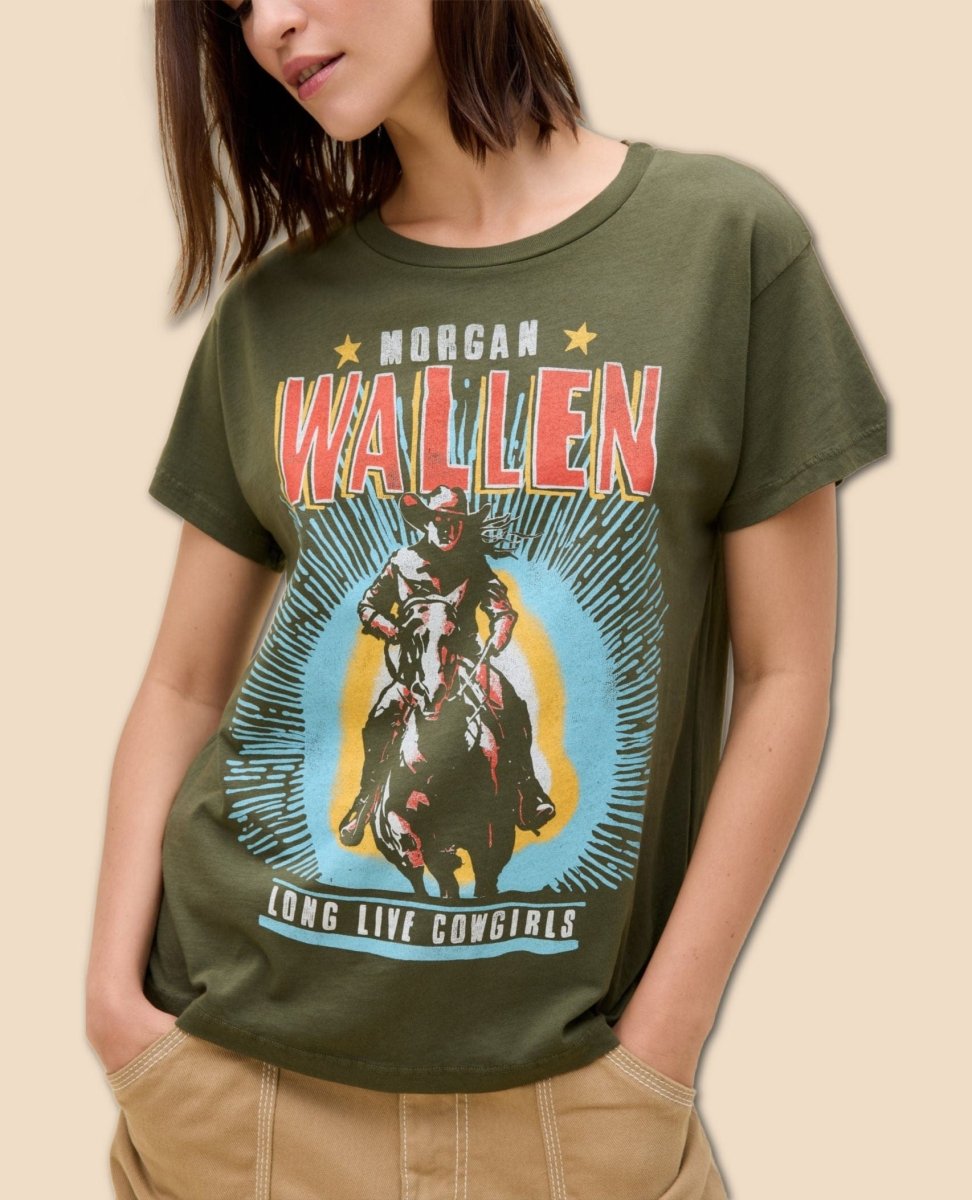 Morgan Wallen Graphic Military Green - PINK ARROWS
