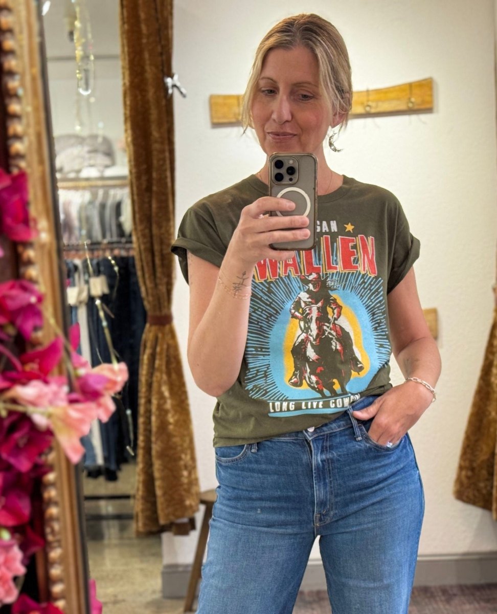 Morgan Wallen Graphic Military Green - PINK ARROWS