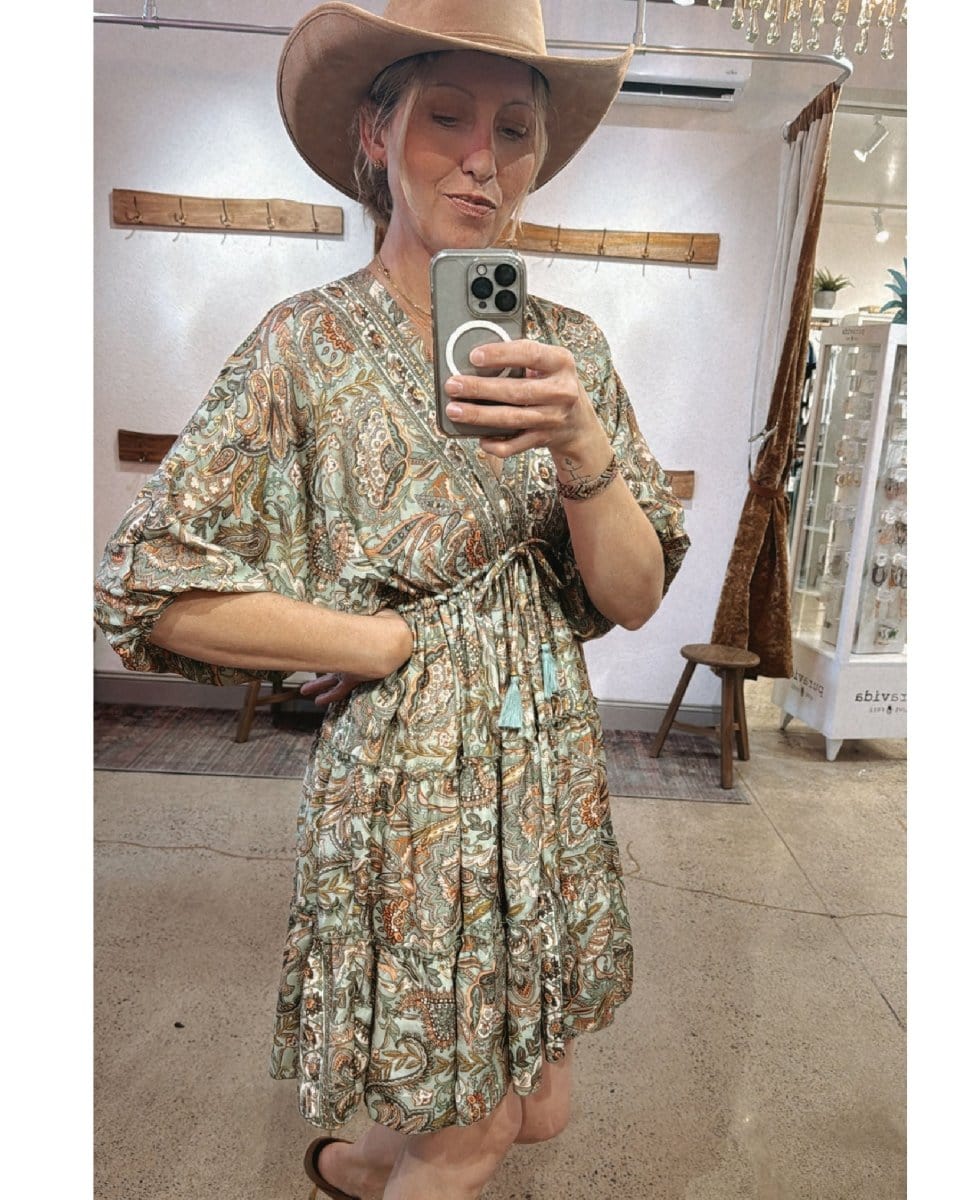 Mosaic Mini Dress Bronze - PINK ARROWS