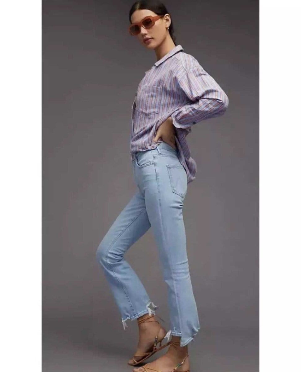 Mother Jeans Insider Crop Step in Mentally Elsewhere - PINK ARROWS