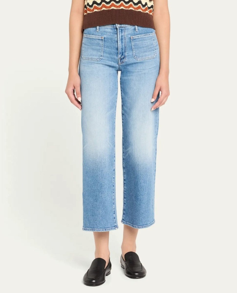 MOTHER The Patch Pocket Mid - Rise Maven Ankle Jeans - PINK ARROWS