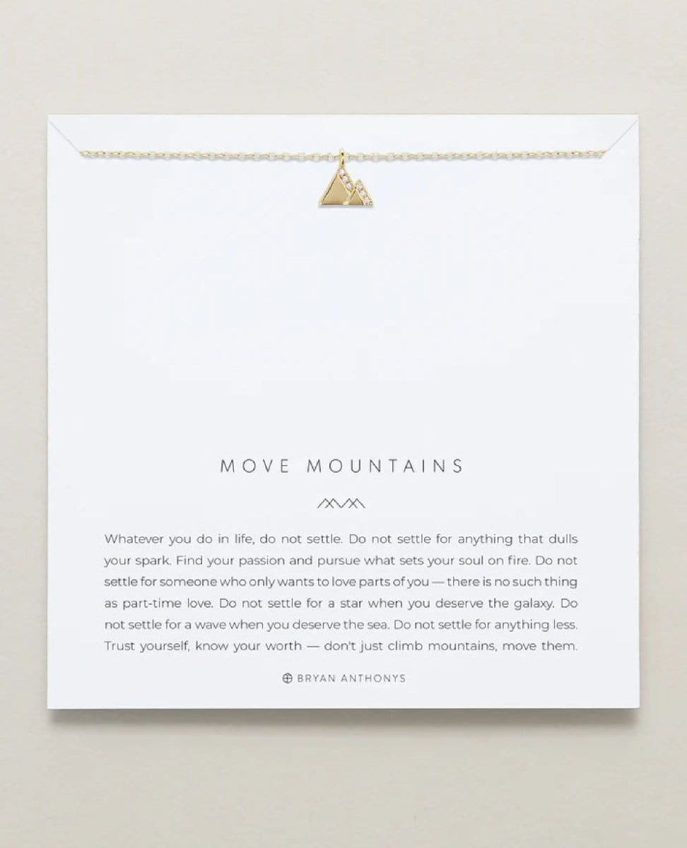 Move Mountains Necklace Gold/Crystal - PINK ARROWS