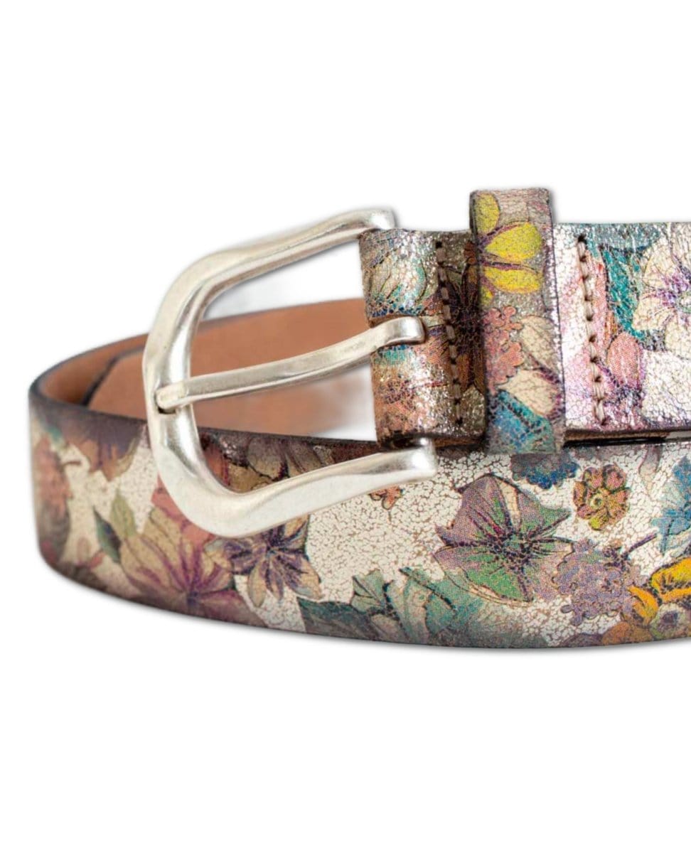 Multicolor Floral Designed Belt - PINK ARROWS
