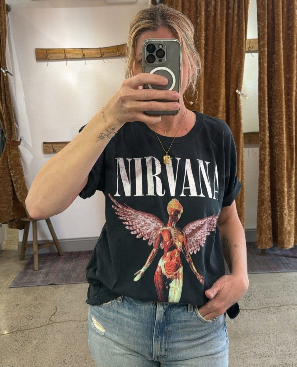 Nirvana In Utero Tee Vintage Black - PINK ARROWS