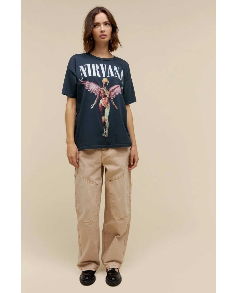 Nirvana In Utero Tee Vintage Black - PINK ARROWS