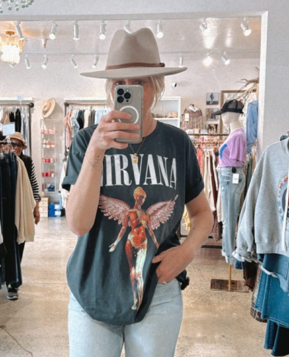 Nirvana In Utero Tee Vintage Black - PINK ARROWS