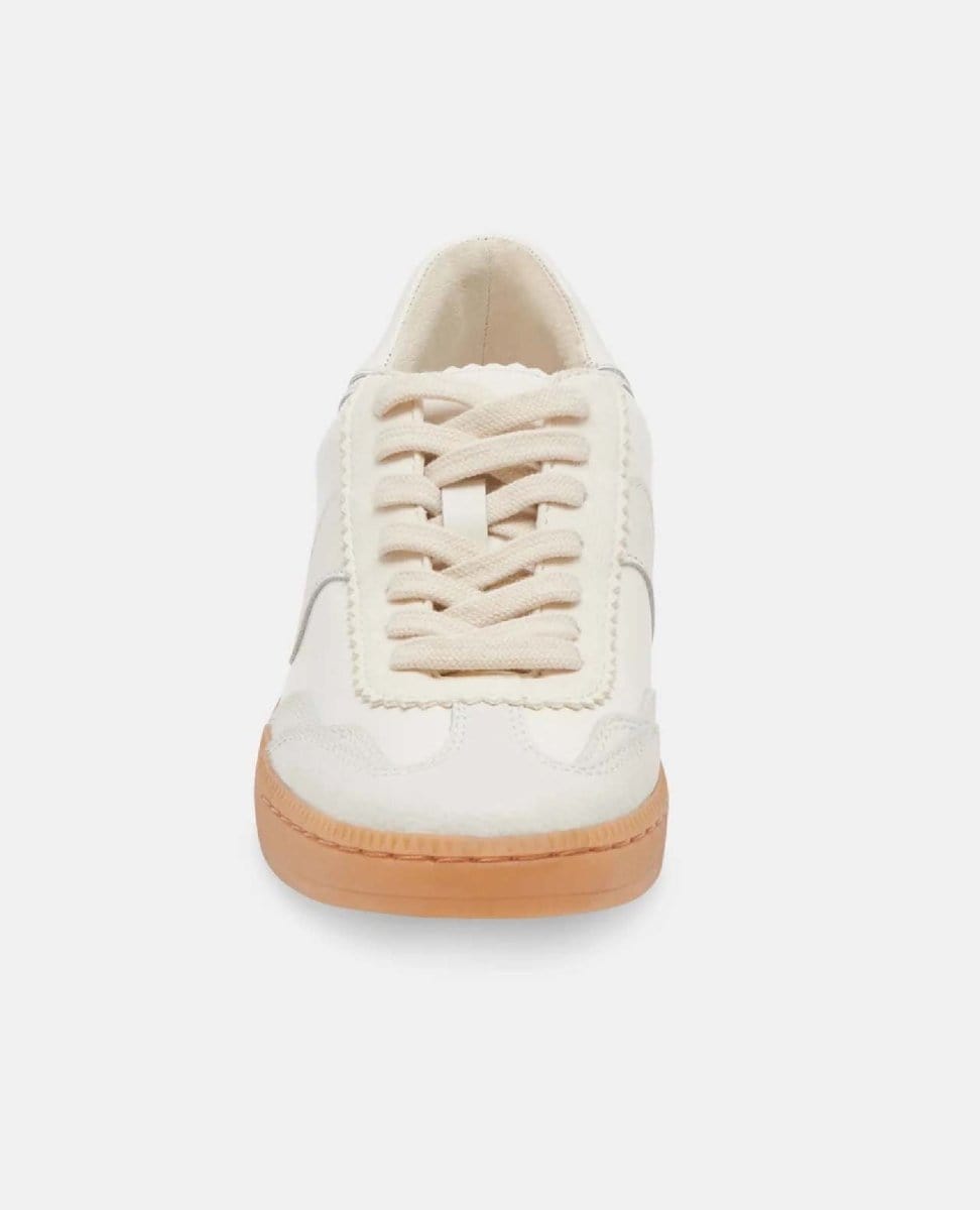 Notice White Leather Sneakers - PINK ARROWS