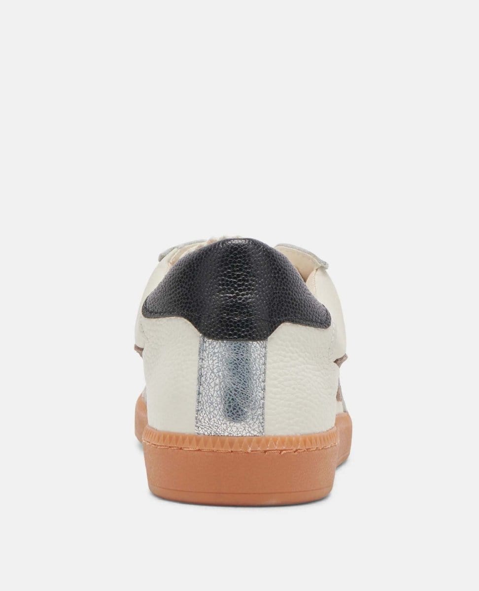 Notice White/Grey Leather Sneakers - PINK ARROWS