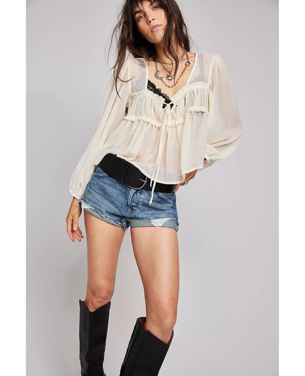 Now or Never Denim Short Sunsational - PINK ARROWS